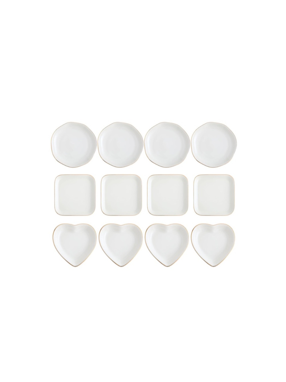 12 Pcs Ceramic Jewelry Tray Set